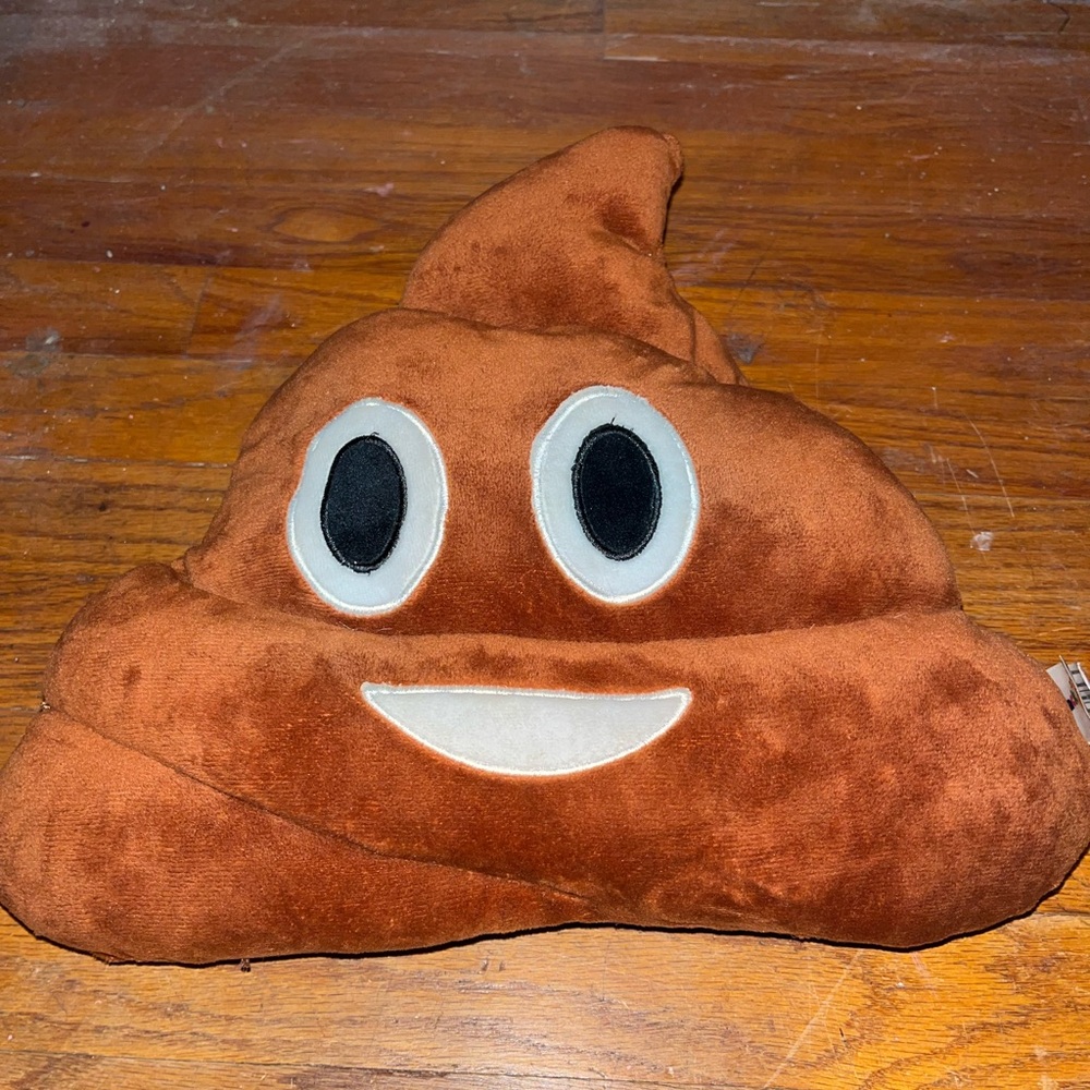 Poop emoji pillow